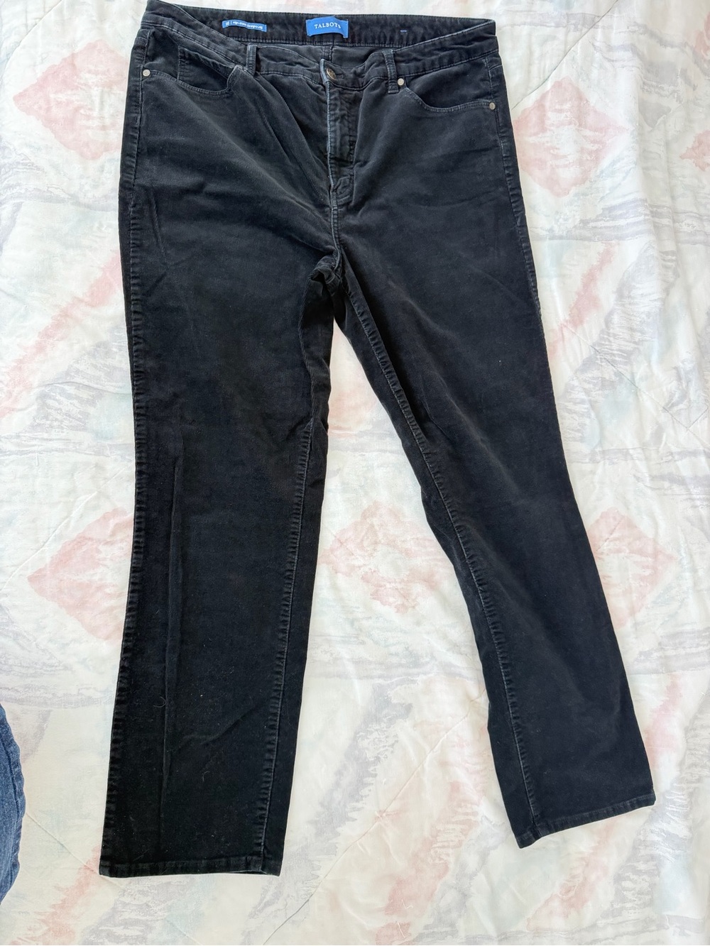 Velvet Cotton Pants Jeans High Rise Straight Leg Size 16 XL
